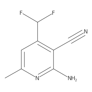 2-Amino-4-(difluoromethyl)-6-methylnicotinonitrile Structure