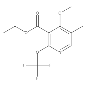 3-Pyridinecarboxylic acid, 4-methoxy-5-methyl-2-(trifluoromethoxy)-, ethyl ester结构式
