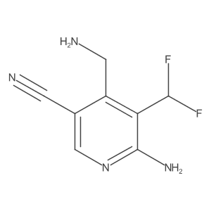 6-Amino-4-(aminomethyl)-5-(difluoromethyl)nicotinonitrile Structure