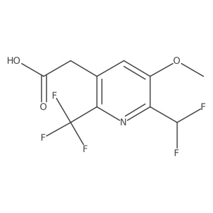 2-(Difluoromethyl)-3-methoxy-6-(trifluoromethyl)pyridine-5-acetic acid Structure