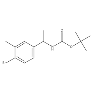 tert-butyl N-[(1S)-1-(4-bromo-3-methylphenyl)ethyl]carbamate Structure