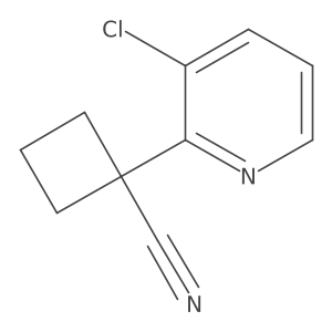 1-(3-Chloropyridin-2-yl)cyclobutane-1-carbonitrile结构式