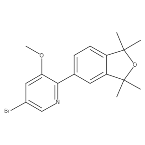 5-Bromo-2-(1,3-dihydro-1,1,3,3-tetramethyl-5-isobenzofuranyl)-3-methoxypyridine结构式