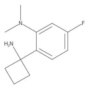 2-(1-aminocyclobutyl)-5-fluoro-N,N-dimethylaniline结构式