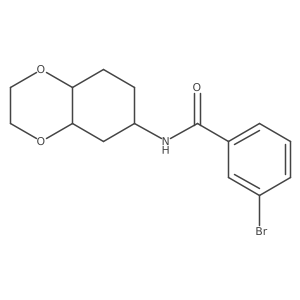3-bromo-N-(octahydrobenzo[b][1,4]dioxin-6-yl)benzamide结构式