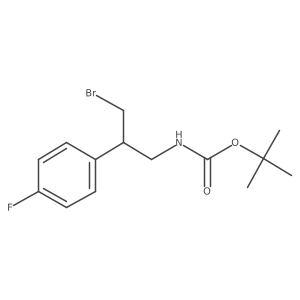 tert-butyl N-[3-bromo-2-(4-fluorophenyl)propyl]carbamate Structure