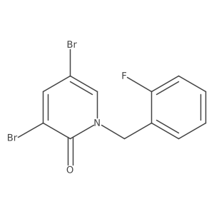 3,5-Dibromo-1-[(2-fluorophenyl)methyl]-1,2-dihydropyridin-2-one结构式