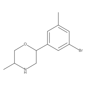 2-(3-Bromo-5-methylphenyl)-5-methylmorpholine结构式