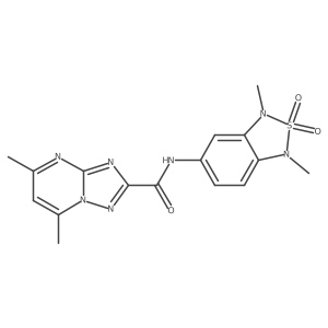 N-(1,3-dimethyl-2,2-dioxido-1,3-dihydrobenzo[c][1,2,5]thiadiazol-5-yl)-5,7-dimethyl-[1,2,4]triazolo[1,5-a]pyrimidine-2-carboxamide Structure