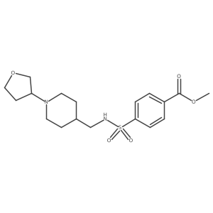 methyl 4-(N-((1-(tetrahydrofuran-3-yl)piperidin-4-yl)methyl)sulfamoyl)benzoate结构式