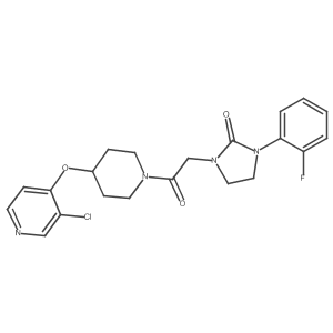 1-(2-(4-((3-Chloropyridin-4-yl)oxy)piperidin-1-yl)-2-oxoethyl)-3-(2-fluorophenyl)imidazolidin-2-one Structure