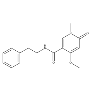 4-methoxy-1-methyl-6-oxo-N-phenethyl-1,6-dihydropyridine-3-carboxamide Structure