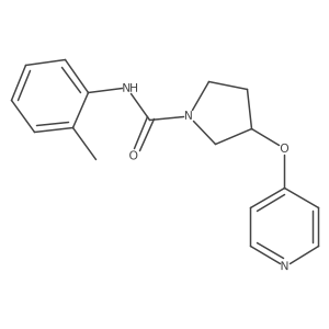 3-(pyridin-4-yloxy)-N-(o-tolyl)pyrrolidine-1-carboxamide结构式