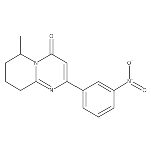 6-Methyl-2-(3-nitrophenyl)-4H,6H,7H,8H,9H-pyrido[1,2-a]pyrimidin-4-one结构式