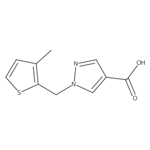 1-((3-methylthiophen-2-yl)methyl)-1H-pyrazole-4-carboxylic acid结构式