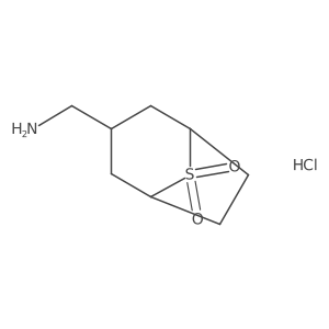 3-(Aminomethyl)-8lambda6-thiabicyclo[3.2.1]octane-8,8-dione hydrochloride结构式