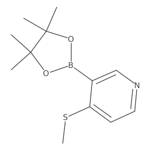 4-(Methylthio)-3-(4,4,5,5-tetramethyl-1,3,2-dioxaborolan-2-YL)pyridine结构式