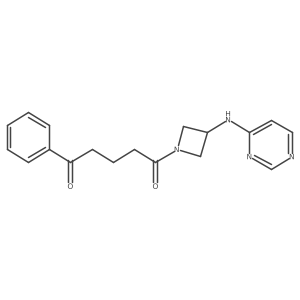 1-Phenyl-5-{3-[(pyrimidin-4-yl)amino]azetidin-1-yl}pentane-1,5-dione结构式