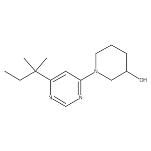 1-[6-(2-Methylbutan-2-yl)pyrimidin-4-yl]piperidin-3-ol Structure