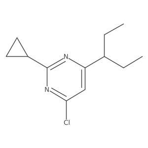 4-Chloro-2-cyclopropyl-6-(pentan-3-yl)pyrimidine Structure
