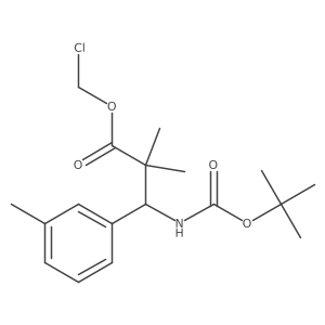 Chloromethyl 3-{[(tert-butoxy)carbonyl]amino}-2,2-dimethyl-3-(3-methylphenyl)propanoate Structure
