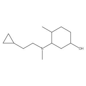 3-[(2-Cyclopropylethyl)(methyl)amino]-4-methylcyclohexan-1-ol结构式