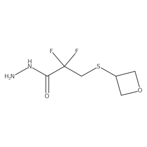 2,2-Difluoro-3-(oxetan-3-ylsulfanyl)propanehydrazide结构式