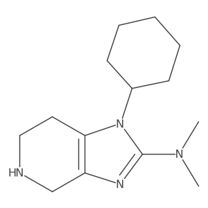 1-cyclohexyl-N,N-dimethyl-1H,4H,5H,6H,7H-imidazo[4,5-c]pyridin-2-amine结构式