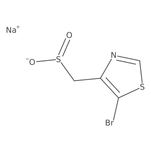 Sodium (5-bromo-1,3-thiazol-4-yl)methanesulfinate结构式