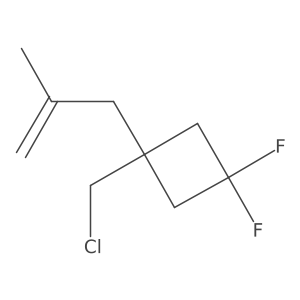 1-(Chloromethyl)-3,3-difluoro-1-(2-methylprop-2-en-1-yl)cyclobutane结构式