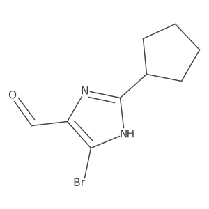 4-bromo-2-cyclopentyl-1H-imidazole-5-carbaldehyde Structure