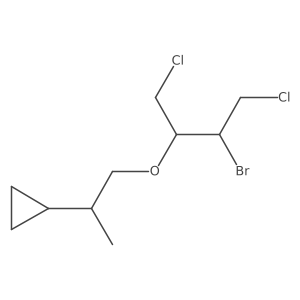 {1-[(3-Bromo-1,4-dichlorobutan-2-yl)oxy]propan-2-yl}cyclopropane结构式