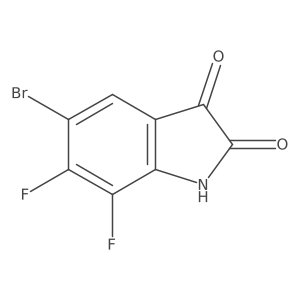 5-Bromo-6,7-difluoroindoline-2,3-dione Structure