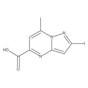 2-Iodo-7-methylpyrazolo[1,5-a]pyrimidine-5-carboxylic acid结构式