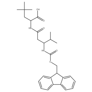 2-[3-({[(9H-fluoren-9-yl)methoxy]carbonyl}amino)-4-methylpentanamido]-4,4-dimethylpentanoic acid结构式