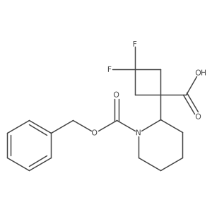 1-{1-[(Benzyloxy)carbonyl]piperidin-2-yl}-3,3-difluorocyclobutane-1-carboxylic acid结构式