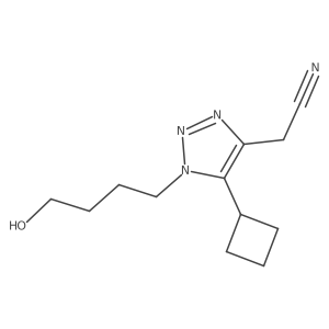 2-[5-cyclobutyl-1-(4-hydroxybutyl)-1H-1,2,3-triazol-4-yl]acetonitrile结构式