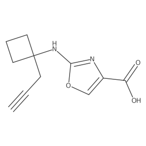 2-{[1-(Prop-2-yn-1-yl)cyclobutyl]amino}-1,3-oxazole-4-carboxylic acid Structure