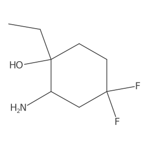 2-Amino-1-ethyl-4,4-difluorocyclohexan-1-ol Structure