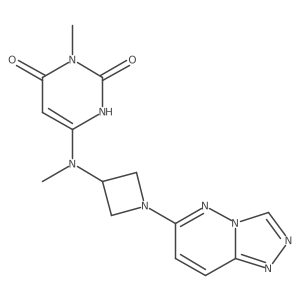 3-Methyl-6-[methyl(1-{[1,2,4]triazolo[4,3-b]pyridazin-6-yl}azetidin-3-yl)amino]-1,2,3,4-tetrahydropyrimidine-2,4-dione Structure