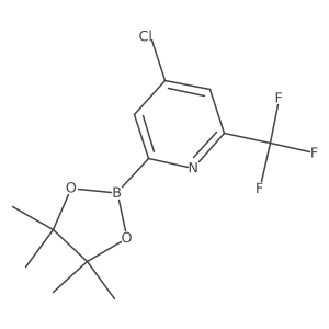 4-Chloro-2-(4,4,5,5-tetramethyl-1,3,2-dioxaborolan-2-YL)-6-(trifluoromethyl)pyridine Structure