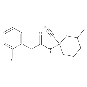 2-(2-Chlorophenyl)-N-(1-cyano-3-methylcyclohexyl)acetamide结构式