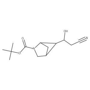 tert-butyl (1S,4R)-5-(2-cyano-1-hydroxyethyl)-2-azabicyclo[2.1.1]hexane-2-carboxylate Structure