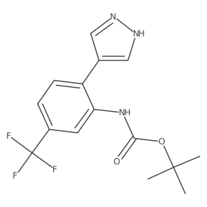 tert-butyl N-[2-(1H-pyrazol-4-yl)-5-(trifluoromethyl)phenyl]carbamate Structure
