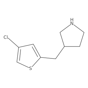 3-[(4-Chlorothiophen-2-yl)methyl]pyrrolidine结构式