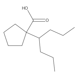 1-(Heptan-4-yl)cyclopentane-1-carboxylic acid结构式