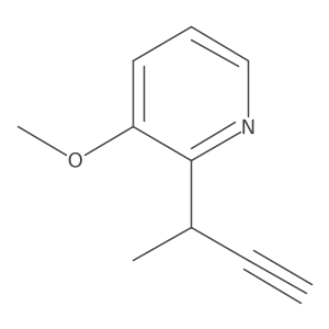 2-(But-3-yn-2-yl)-3-methoxypyridine Structure