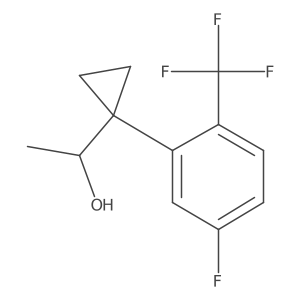 1-{1-[5-Fluoro-2-(trifluoromethyl)phenyl]cyclopropyl}ethan-1-ol Structure