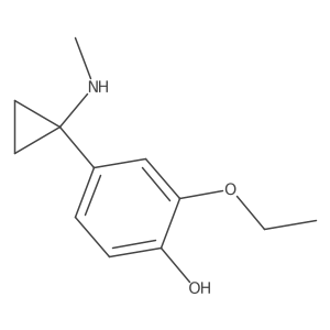 2-Ethoxy-4-[1-(methylamino)cyclopropyl]phenol结构式