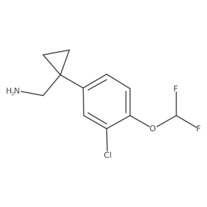 {1-[3-Chloro-4-(difluoromethoxy)phenyl]cyclopropyl}methanamine Structure